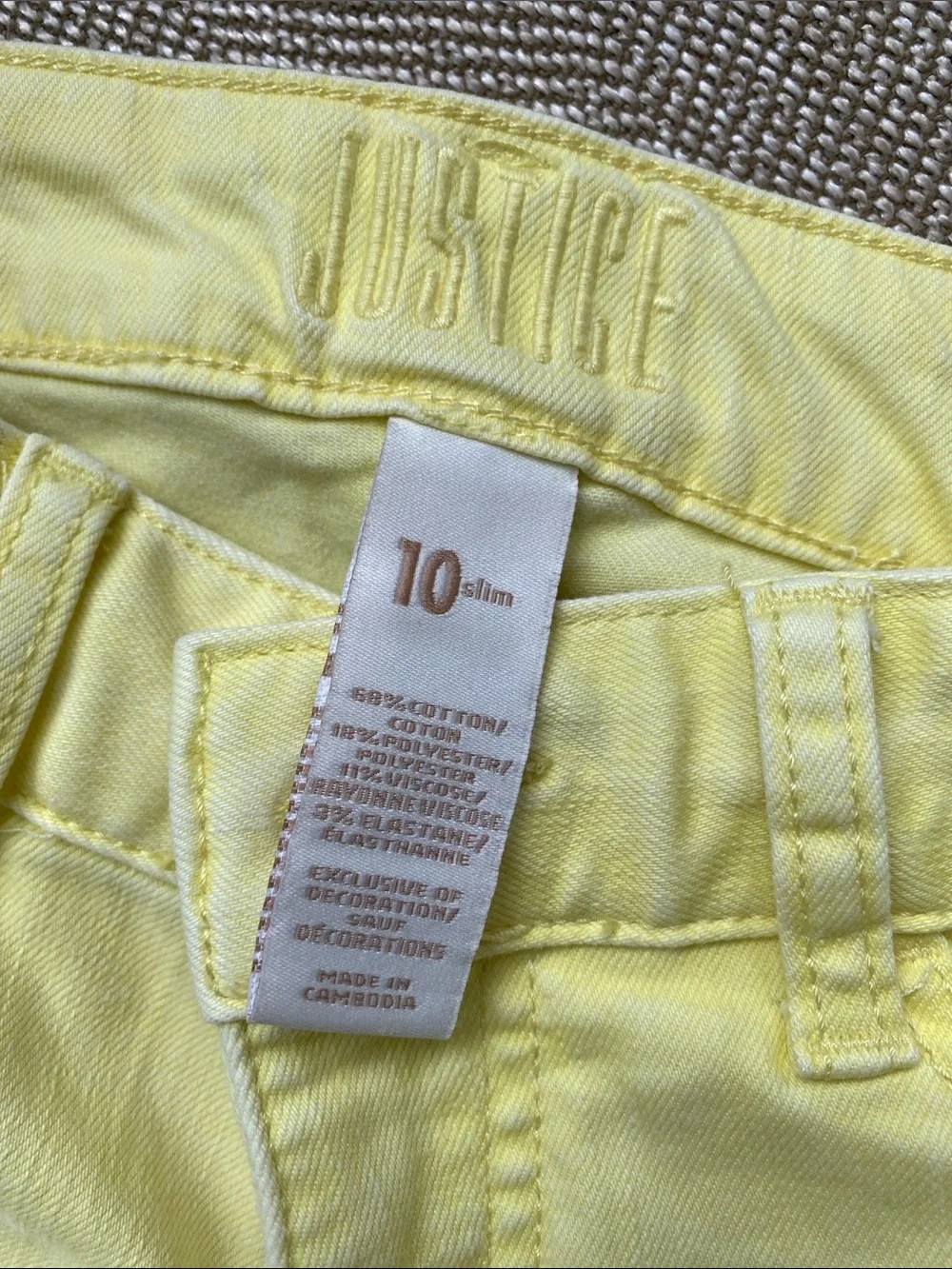 Justice Tie Dye Yellow Girls' Shorts